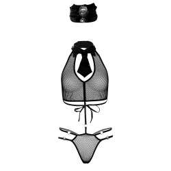 DARING Intimates Ensemble Police Woman Sexy Noir